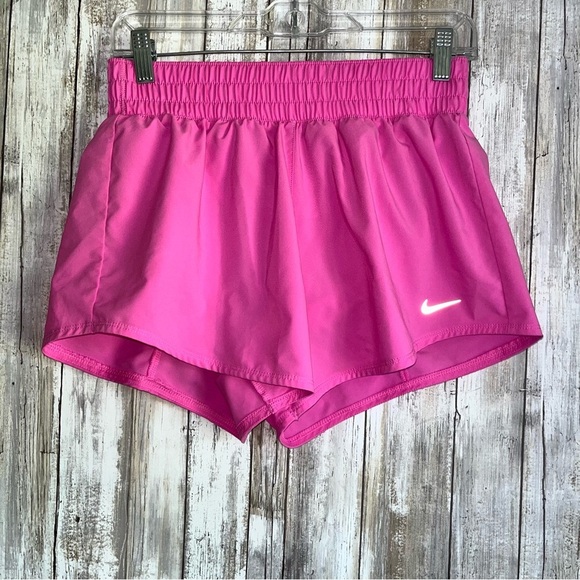 Nike Pink Mid Rise 3” Brief Lined Shorts - Picture 2 of 5